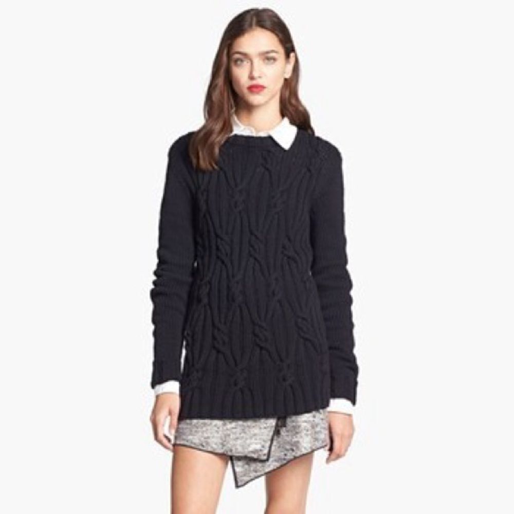 Rachel Zoe Felix cable knit sweater
